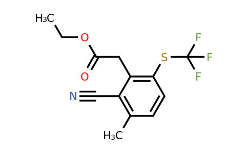 1807198-44-2 | Ethyl 2-cyano-3-methyl-6-(trifluoromethylthio)phenylacetate