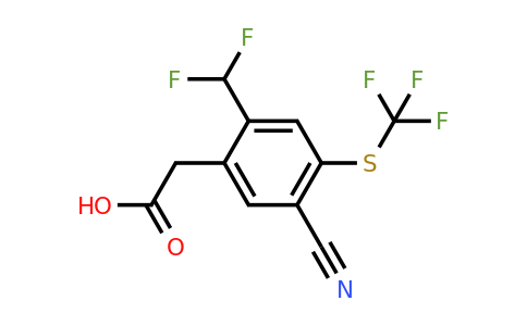 1807198-54-4 | 5-Cyano-2-difluoromethyl-4-(trifluoromethylthio)phenylacetic acid