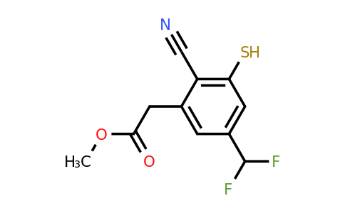1807201-02-0 | Methyl 2-cyano-5-difluoromethyl-3-mercaptophenylacetate