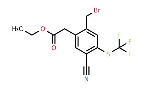 1807203-33-3 | Ethyl 2-bromomethyl-5-cyano-4-(trifluoromethylthio)phenylacetate