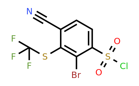 1807206-64-9 | 2-Bromo-4-cyano-3-(trifluoromethylthio)benzenesulfonyl chloride