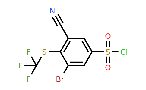 1807206-77-4 | 3-Bromo-5-cyano-4-(trifluoromethylthio)benzenesulfonyl chloride