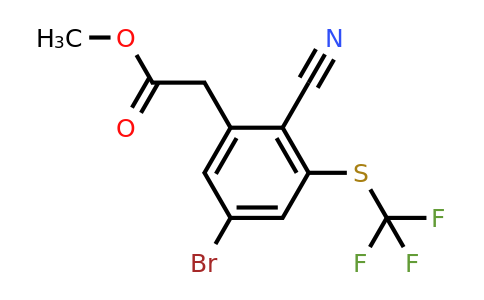 1807208-10-1 | Methyl 5-bromo-2-cyano-3-(trifluoromethylthio)phenylacetate