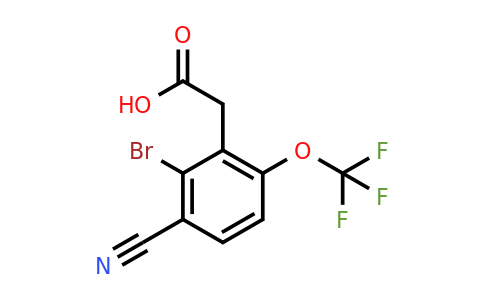 1807211-95-5 | 2-Bromo-3-cyano-6-(trifluoromethoxy)phenylacetic acid