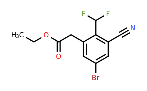 1807213-67-7 | Ethyl 5-bromo-3-cyano-2-(difluoromethyl)phenylacetate