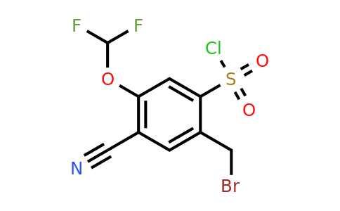 1807215-69-5 | 2-Bromomethyl-4-cyano-5-(difluoromethoxy)benzenesulfonylchloride