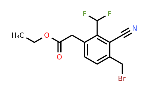 1807217-22-6 | Ethyl 4-bromomethyl-3-cyano-2-(difluoromethyl)phenylacetate