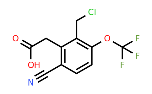 2-Chloromethyl-6-cyano-3-(trifluoromethoxy)phenylacetic acid