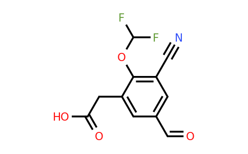 1807219-18-6 | 3-Cyano-2-difluoromethoxy-5-formylphenylacetic acid