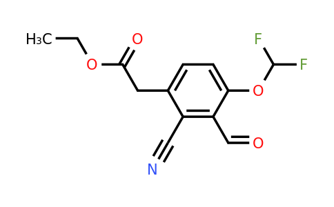 1807219-37-9 | Ethyl 2-cyano-4-difluoromethoxy-3-formylphenylacetate
