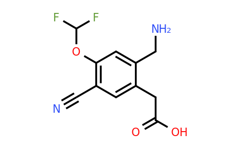 1807222-52-1 | 2-Aminomethyl-5-cyano-4-(difluoromethoxy)phenylacetic acid