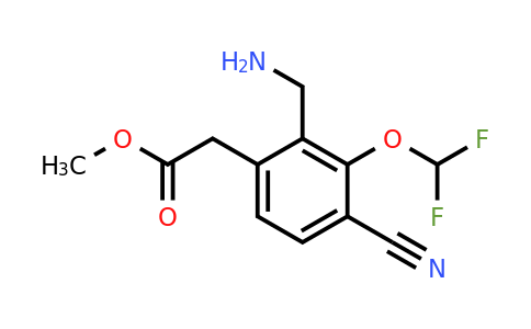 1807222-73-6 | Methyl 2-aminomethyl-4-cyano-3-(difluoromethoxy)phenylacetate