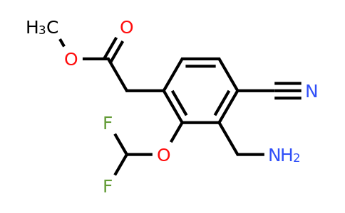 1807222-81-6 | Methyl 3-aminomethyl-4-cyano-2-(difluoromethoxy)phenylacetate