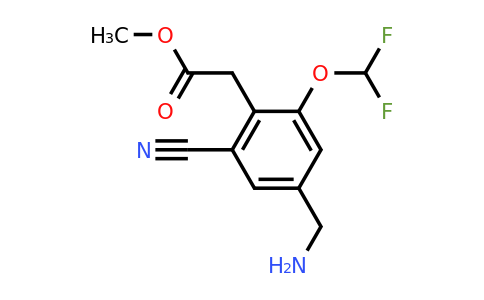 1807222-90-7 | Methyl 4-aminomethyl-2-cyano-6-(difluoromethoxy)phenylacetate