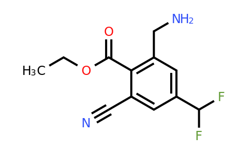 1807223-56-8 | Ethyl 2-aminomethyl-6-cyano-4-(difluoromethyl)benzoate