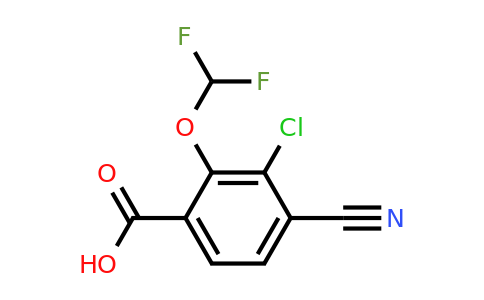 1807223-67-1 | 3-Chloro-4-cyano-2-(difluoromethoxy)benzoic acid