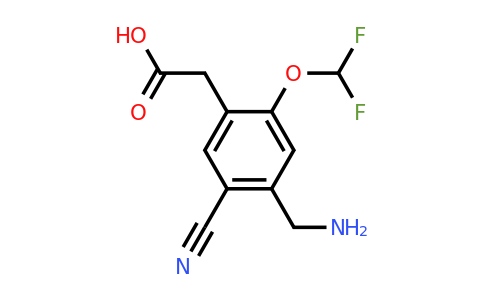 1807224-27-6 | 4-Aminomethyl-5-cyano-2-(difluoromethoxy)phenylacetic acid