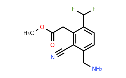 1807224-38-9 | Methyl 3-aminomethyl-2-cyano-6-(difluoromethyl)phenylacetate