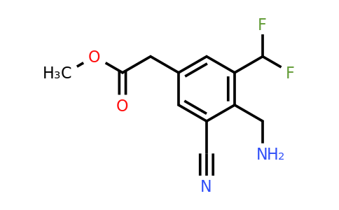 1807224-62-9 | Methyl 4-aminomethyl-3-cyano-5-(difluoromethyl)phenylacetate