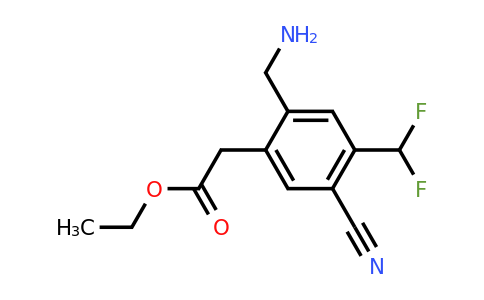 1807225-22-4 | Ethyl 2-aminomethyl-5-cyano-4-(difluoromethyl)phenylacetate