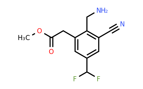 1807225-25-7 | Methyl 2-aminomethyl-3-cyano-5-(difluoromethyl)phenylacetate