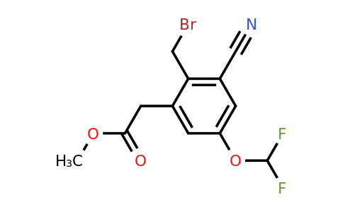 1807226-97-6 | Methyl 2-bromomethyl-3-cyano-5-(difluoromethoxy)phenylacetate