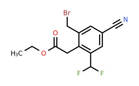 1807227-44-6 | Ethyl 2-bromomethyl-4-cyano-6-(difluoromethyl)phenylacetate