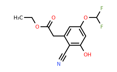 1807228-37-0 | Ethyl 2-cyano-5-difluoromethoxy-3-hydroxyphenylacetate