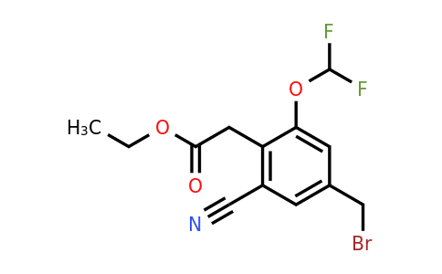 1807228-55-2 | Ethyl 4-bromomethyl-2-cyano-6-(difluoromethoxy)phenylacetate