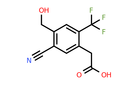 1807228-77-8 | 5-Cyano-4-hydroxymethyl-2-(trifluoromethyl)phenylacetic acid
