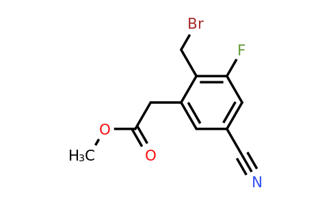 1807229-19-1 | Methyl 2-bromomethyl-5-cyano-3-fluorophenylacetate