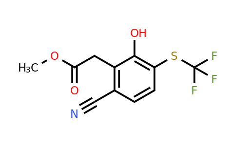 1807229-42-0 | Methyl 6-cyano-2-hydroxy-3-(trifluoromethylthio)phenylacetate