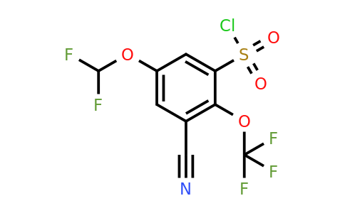 1807229-79-3 | 3-Cyano-5-difluoromethoxy-2-(trifluoromethoxy)benzenesulfonylchloride