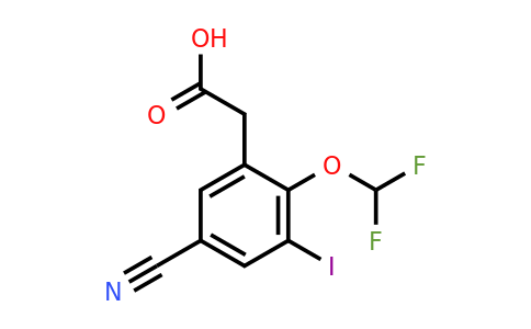 1807230-74-5 | 5-Cyano-2-difluoromethoxy-3-iodophenylacetic acid