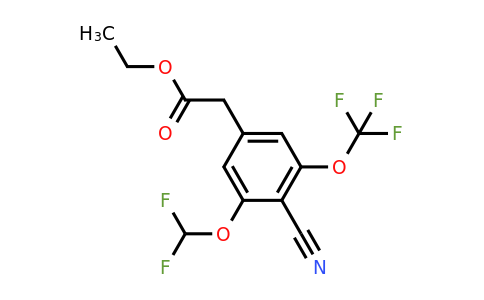 1807230-99-4 | Ethyl 4-cyano-3-difluoromethoxy-5-(trifluoromethoxy)phenylacetate