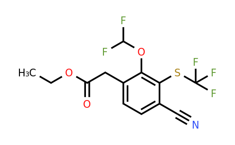 1807233-26-6 | Ethyl 4-cyano-2-difluoromethoxy-3-(trifluoromethylthio)phenylacetate