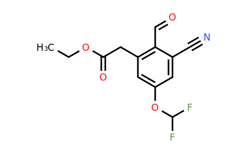 1807234-64-5 | Ethyl 3-cyano-5-difluoromethoxy-2-formylphenylacetate