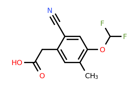 2-Cyano-4-difluoromethoxy-5-methylphenylacetic acid