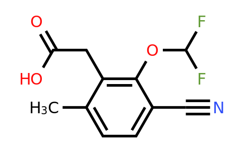 1807236-02-7 | 3-Cyano-2-difluoromethoxy-6-methylphenylacetic acid