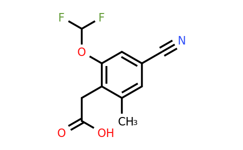 1807236-12-9 | 4-Cyano-2-difluoromethoxy-6-methylphenylacetic acid