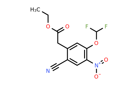 1807236-23-2 | Ethyl 2-cyano-5-difluoromethoxy-4-nitrophenylacetate