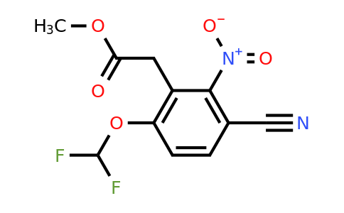 1807236-34-5 | Methyl 3-cyano-6-difluoromethoxy-2-nitrophenylacetate
