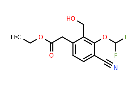 1807236-56-1 | Ethyl 4-cyano-3-difluoromethoxy-2-(hydroxymethyl)phenylacetate