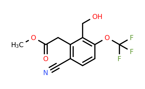 Methyl 6-cyano-2-hydroxymethyl-3-(trifluoromethoxy)phenylacetate