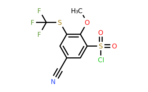 1807237-11-1 | 5-Cyano-2-methoxy-3-(trifluoromethylthio)benzenesulfonylchloride