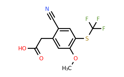 1807237-62-2 | 2-Cyano-5-methoxy-4-(trifluoromethylthio)phenylacetic acid
