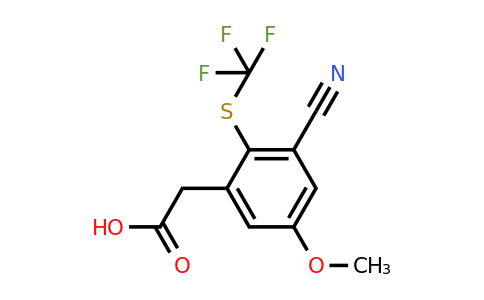 1807237-68-8 | 3-Cyano-5-methoxy-2-(trifluoromethylthio)phenylacetic acid