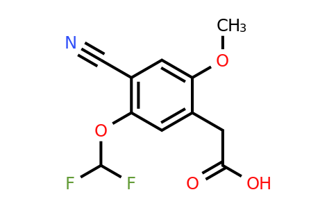 1807237-94-0 | 4-Cyano-5-difluoromethoxy-2-methoxyphenylacetic acid