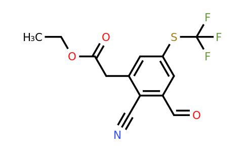 1807240-15-8 | Ethyl 2-cyano-3-formyl-5-(trifluoromethylthio)phenylacetate
