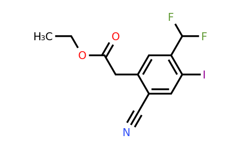 1807240-83-0 | Ethyl 2-cyano-5-difluoromethyl-4-iodophenylacetate
